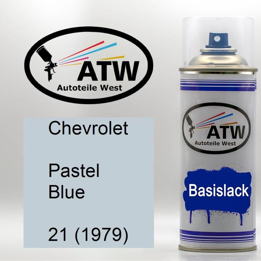 Chevrolet, Pastel Blue, 21 (1979): 400ml Sprühdose, von ATW Autoteile West.